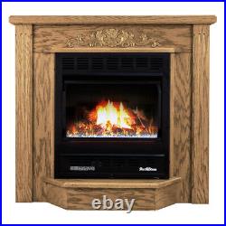 Buck Stove 1127 Deluxe 25K BTU Vent-Free NG/LP Gas Fireplace with Blower & Mantel