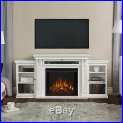 Calie Entertainment Center Electric Fireplace in White ID 3710278