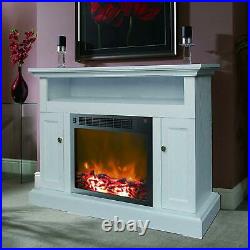 Cambridge CAM5021-2WHT Sorrento Fireplace Mantel with Electronic Fireplace Inser