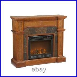 Cartwright Convertible Electric Fireplace Mission Oak
