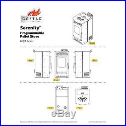 Castle 12327 Serenity Wood Pellet Stove with Smart Controller