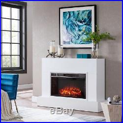 Cfp27909 High Gloss White Finish Electric Fireplace With Remote Control