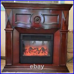 Cherry Finish Mantel Electric Fireplace 42 in
