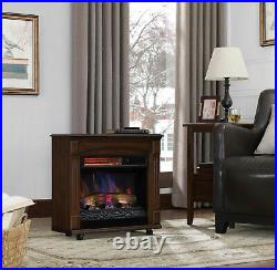 ChimneyFree Electric Fireplace Infrared Quartz Heater LED Flame Freestanding