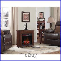 ChimneyFree Electric Infrared Quartz Fireplace with Remote, 5,200 BTU, Cherry