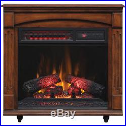 ChimneyFree Electric Infrared Quartz Fireplace with Remote, 5,200 BTU, Cherry