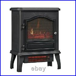 Chimney Free Infrared Quartz Electric Space Heater, Black warm up to 1,000 s/ft