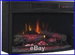 ClassicFlame 25EF033CLG Curved Glass Front Electric Fireplace Insert