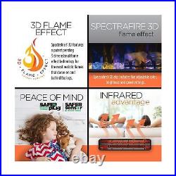 ClassicFlame 26 3D Infrared Quartz Electric Fireplace Insert Plug and Safer