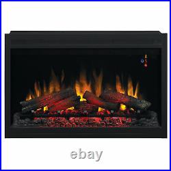 ClassicFlame 36 Inch 240V Built In Electric Fireplace Insert, Black (Damaged)