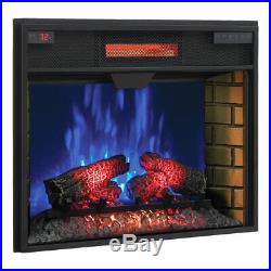 Classic Flame 28II300GRA 28 inch Electric Fireplace Insert with Black Metal Trim