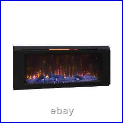 Classic Flame Wall Mounted Electric Fireplace 19.68X6X48 Adjustable Flame