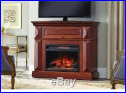 Coleridge 42 In Mantel Console Infrared Electric Fireplace Medium Cherry 36 In H