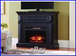 Coleridge 42 Mantel Console Infrared Electric Fireplace in Black in 36 H
