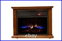 Comfort Glow Electric Fireplace Mobile Quartz with Remote Oak