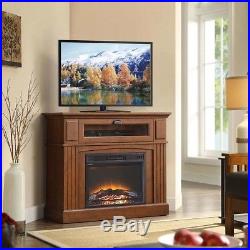 Corner Electric Fireplace Tv Stand Media Center 1500-watt Heater Furniture Decor