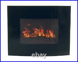 Curved Glass Electric Fireplace Black 32 Curved 4.25 x 25.5 x 20.25 Safe