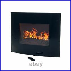 Curved Glass Electric Fireplace Black 32 Curved 4.25 x 25.5 x 20.25 Safe