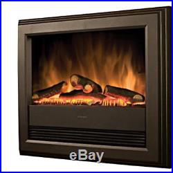 Dimplex Bach Electric Fire Black, Wall Mounted or Inset 2Kw With Remote Control