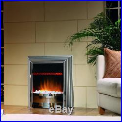 Dimplex CST20 Castillo 2kW Freestanding Optiflame Electric Fire, Coals in Silver