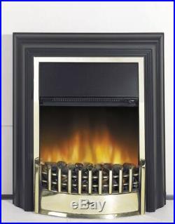 Dimplex Cheriton CHT20 Electric Flame Effect Fire in Black with Brass Effect