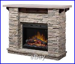 Dimplex Featherston electric fireplace, ledge-rock-look w 26 firebox, remote