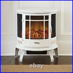 E-Flame USA Regal Freestanding Electric Fireplace Stove 3-D Log and Fire Ef