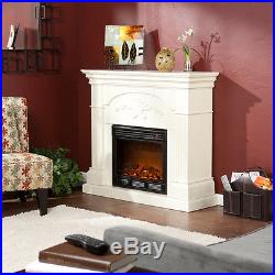 Electric Fire Place Free Standing Fireplace Home Heater Deco Heat Flame Radiator
