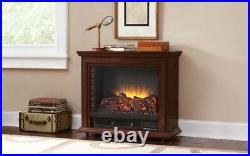 Electric Fireplace 31 in. Infrared in Cherry Finish with Adjustable Flame Height
