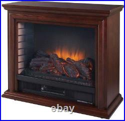 Electric Fireplace 31 in. Infrared in Cherry Finish with Adjustable Flame Height