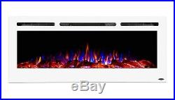 Electric Fireplace 50 Recessed White 80029 Touchstone Home Products