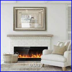 Electric Fireplace 50 Wall Mounted Recessed Fireplace Heater 750 W / 1500 W