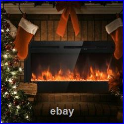 Electric Fireplace 50 Wall Mounted Recessed Fireplace Heater 750 W / 1500 W