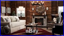 Electric Fireplace 50 in. Adjustable Flicker Media Console TV Stand Stone Gray