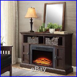 Electric Fireplace 55 TV Stand Media Console Heater Entertainment Center Wood