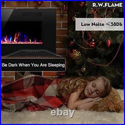 Electric Fireplace 60'', Recessed and Wall Mounted 750/1500W, Low Noise, with Timer