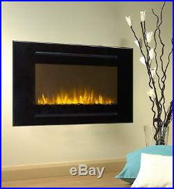 Electric Fireplace Black Forte 40 (Wall inset design)