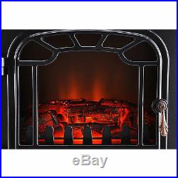 Electric Fireplace Fire Wood Flame Effec Heater Stove Living Room Log Burner Fan