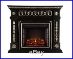 Electric Fireplace Freestanding Living Room Adjustable Thermostat Large Mantel