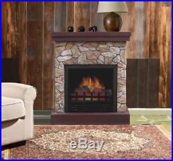 Electric Fireplace Heater Faux Stone Free Standing Tv Stand 3750 BTU NEW