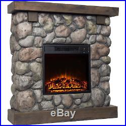 Electric Fireplace Living Room Bedroom Indoor Heater Polyfiber with 38 Mantle