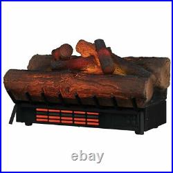Electric Fireplace Logs Heater Living Room Fire Real Flame Adjustable Thermostat