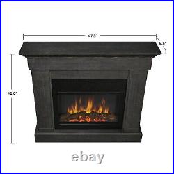Electric Fireplace RealFlame Crawford Built In Look Heater Gray