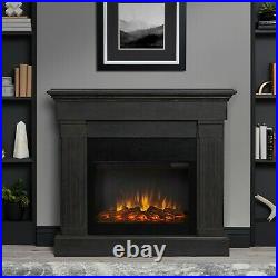 Electric Fireplace Real Flame Crawford Built In Look Heater White, or Gray