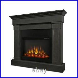 Electric Fireplace Real Flame Crawford Built In Look Infrared Heater Gray