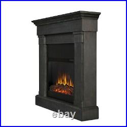 Electric Fireplace Real Flame Crawford Built In Look Infrared Heater Gray