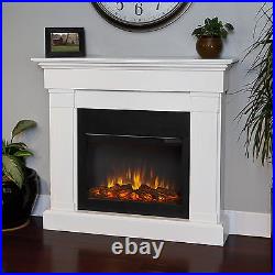 Electric Fireplace Real Flame Crawford Built In Look Infrared Heater White