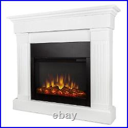 Electric Fireplace Real Flame Crawford Built In Look Infrared Heater White