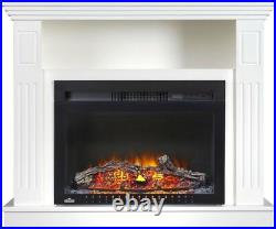 Electric Fireplace TV Stand 31 in. Freestanding with Entertainment Center White