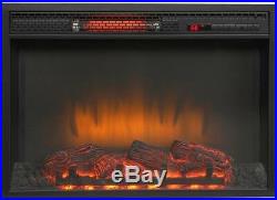 Electric Fireplace TV Stand 59 in. Infrared Freestanding Adjustable Thermostat